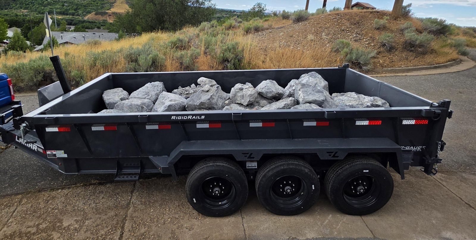 Dump Trailer Hauling