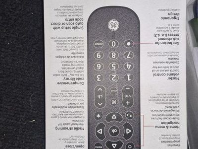 GE Pro 4-Device Universal Remote Control - Décor Soft Finish $5 each