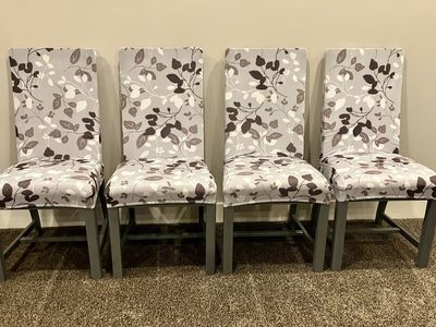 Wood Dining Table Chairs (4)