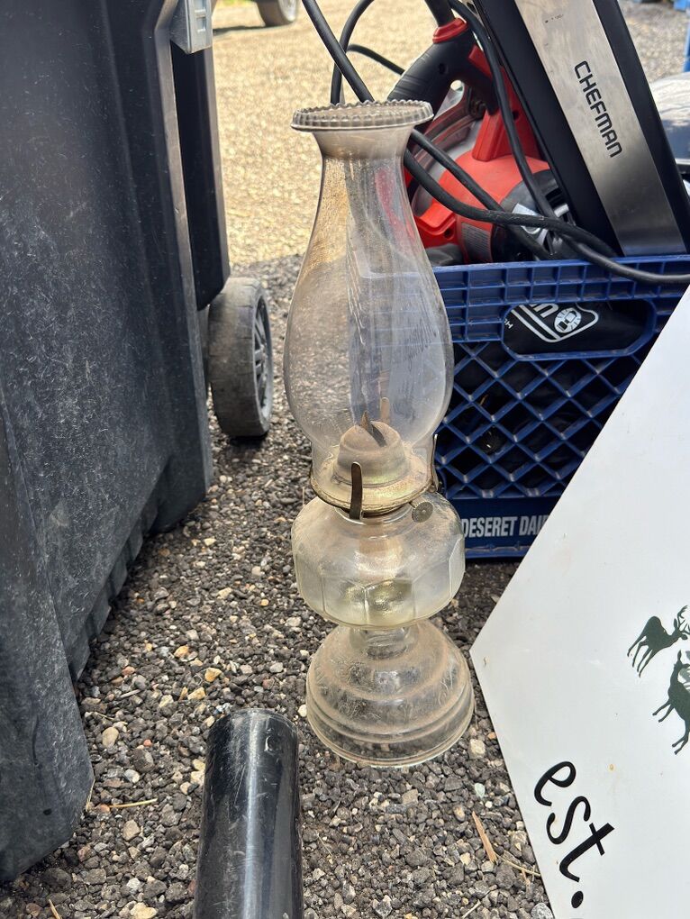 Vintage Hurricane Lamp