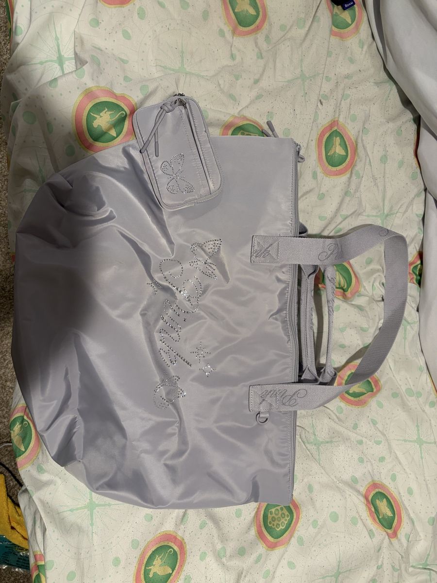 Victoria’s Secret nylon violet bag with matching wallet