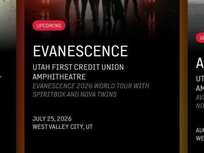 2 VIP Evanesence Tickets