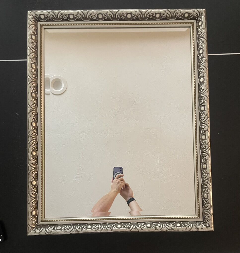 Framed silver mirror