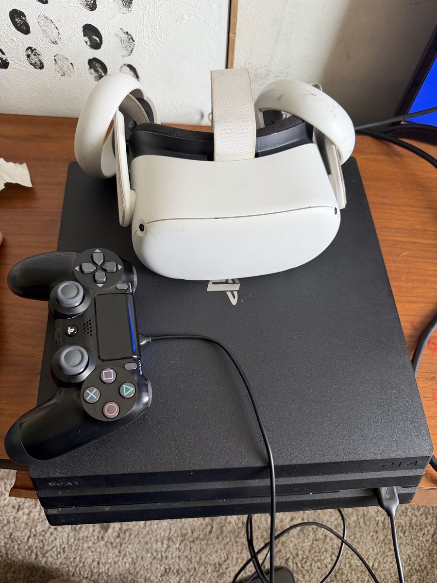 Sony PlayStation 4 Pro 1TB Console (CUH-7000 series) with Meta Quest 2 VR Headset & Controller