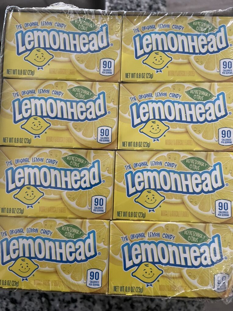 Lemonhead Hard Lemon Candy 24 Boxes