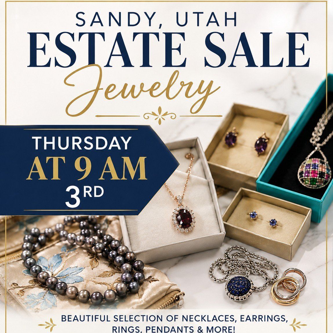 SANDY, UTAH ESTATE SALE – LARGE JEWELRY COLLECTION
