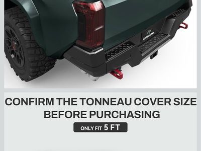 Hard Tri-fold Truck Bed Tonneau Cover for Toyota Tacoma 2024-2026 5ft Bed w/ Deck Rail System