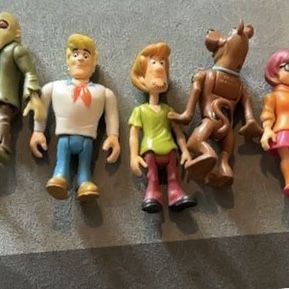 Vintage Scooby-Doo Action Figure Lot - Shaggy, Fred, Velma, Scooby & Zombie