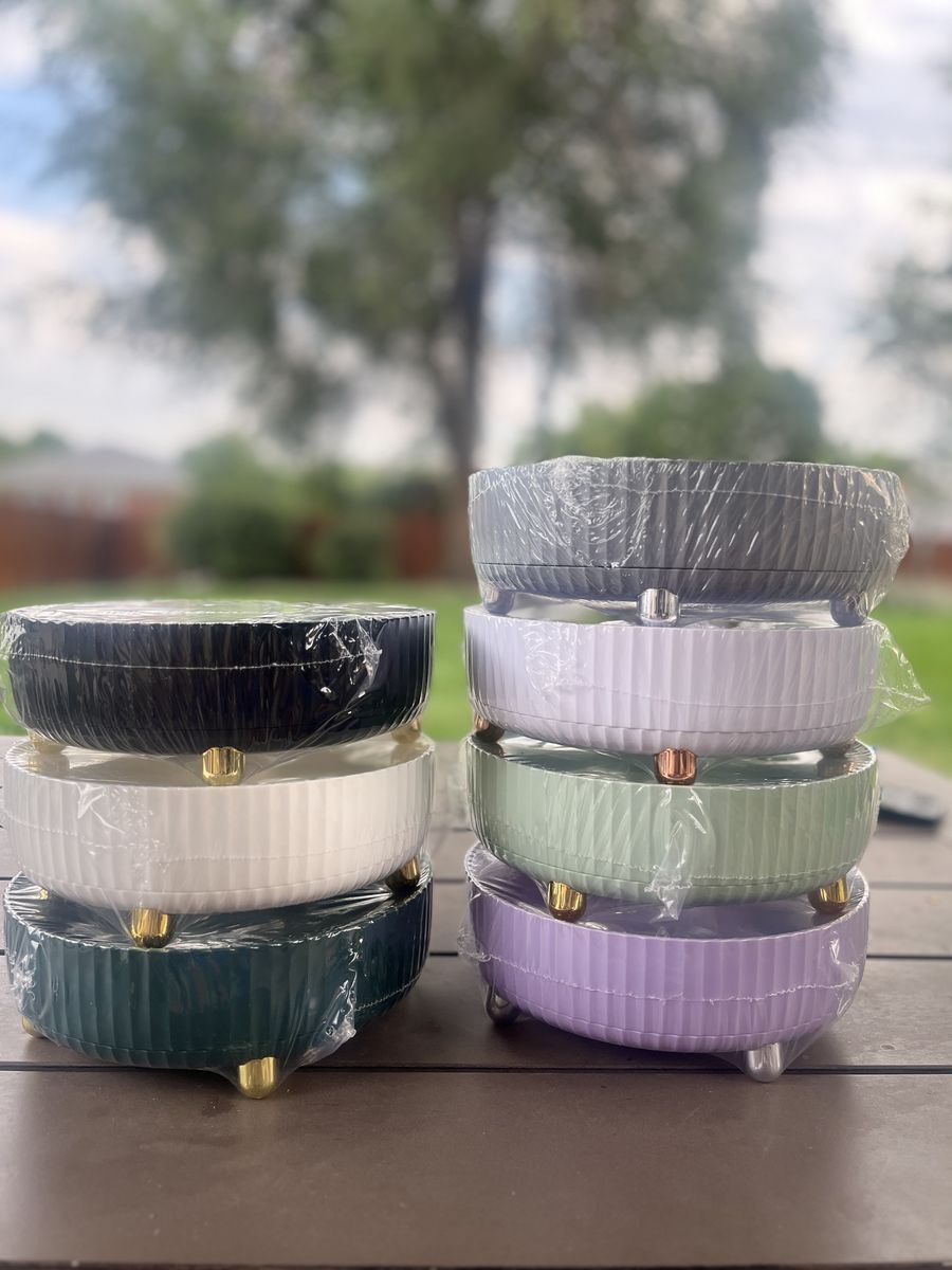 Lazy Susan skin care organizer