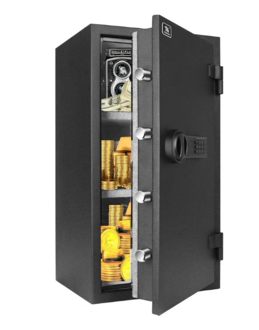 TIGERKING Fireproof Safe with Removable Shelf 3.47 Cubic Feet Safe Box, Large Steel Money Safe Home Safes with Digital Lock