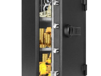 TIGERKING Fireproof Safe with Removable Shelf 3.47 Cubic Feet Safe Box, Large Steel Money Safe Home Safes with Digital Lock