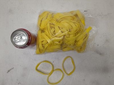 Bag of Blank Yellow Silicone Wristbands