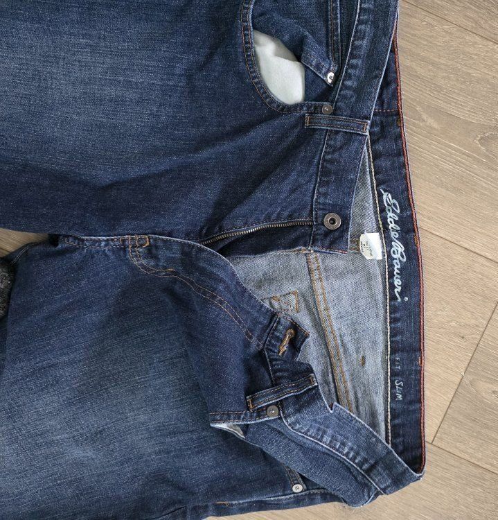 Eddie Bauer Blue Denim Jeans Slim Fit Size 38x30