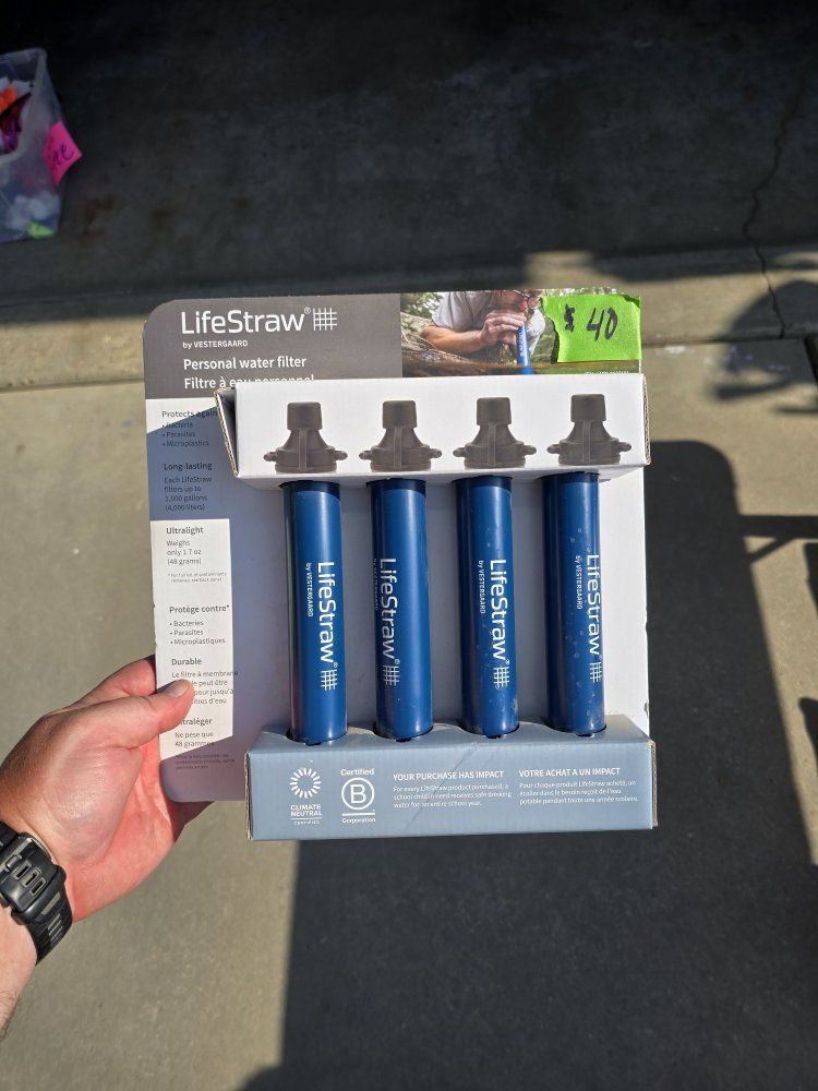 LifeStraw Personal Water Filter 4-Pack - Blue Ultralight Water Purifiers