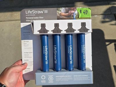 LifeStraw Personal Water Filter 4-Pack - Blue Ultralight Water Purifiers