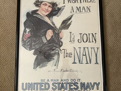 Original World War I and World War II - Navy Recruitment Poster