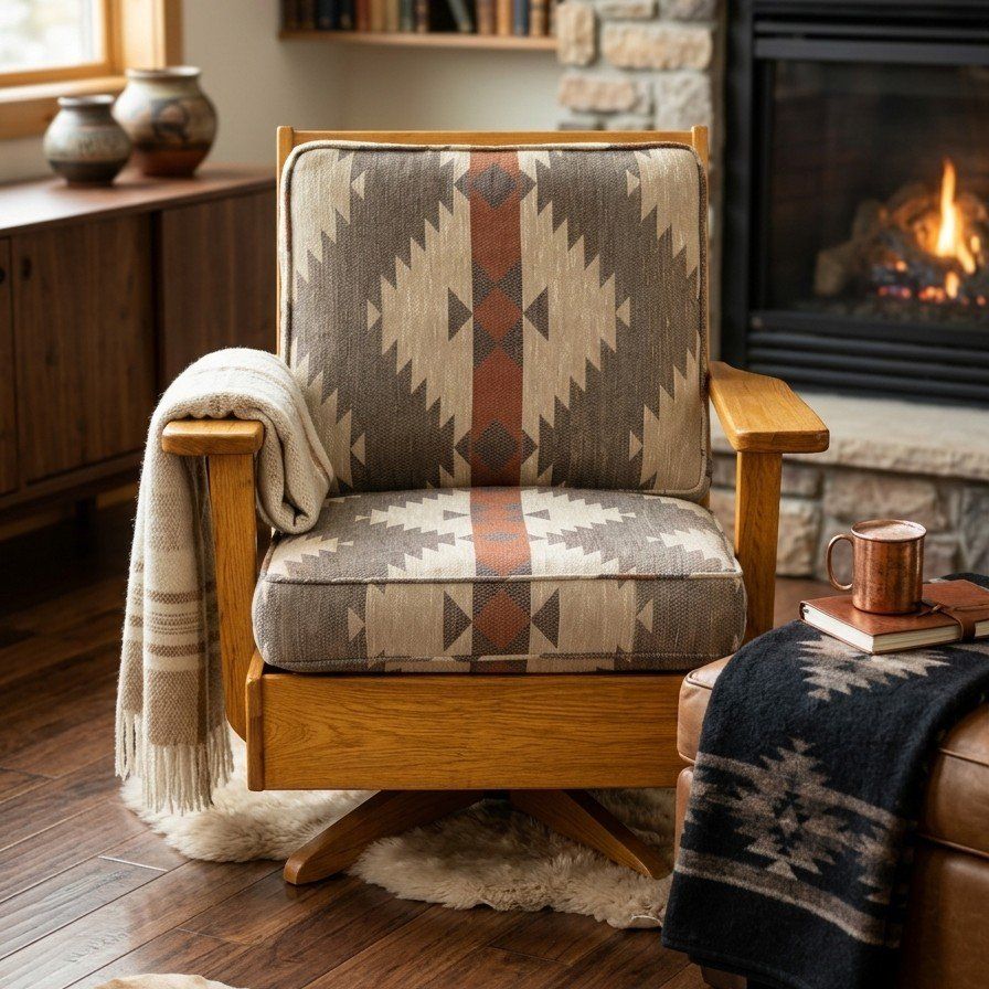 Vintage Ranch Oak Wood Chair