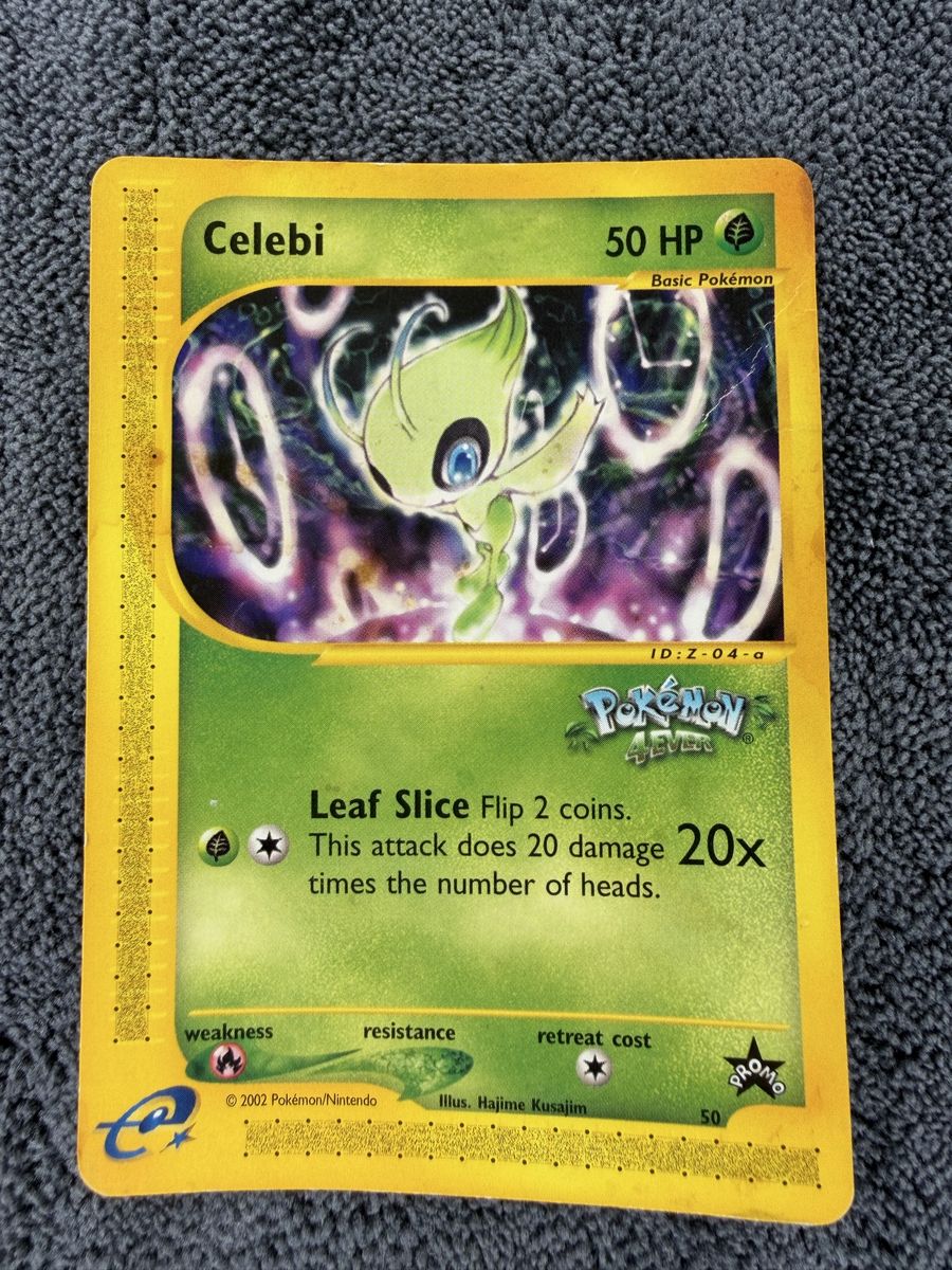 Pokémon 4Ever Celebi Black Star Promo 50 HP/Damaged WOTC