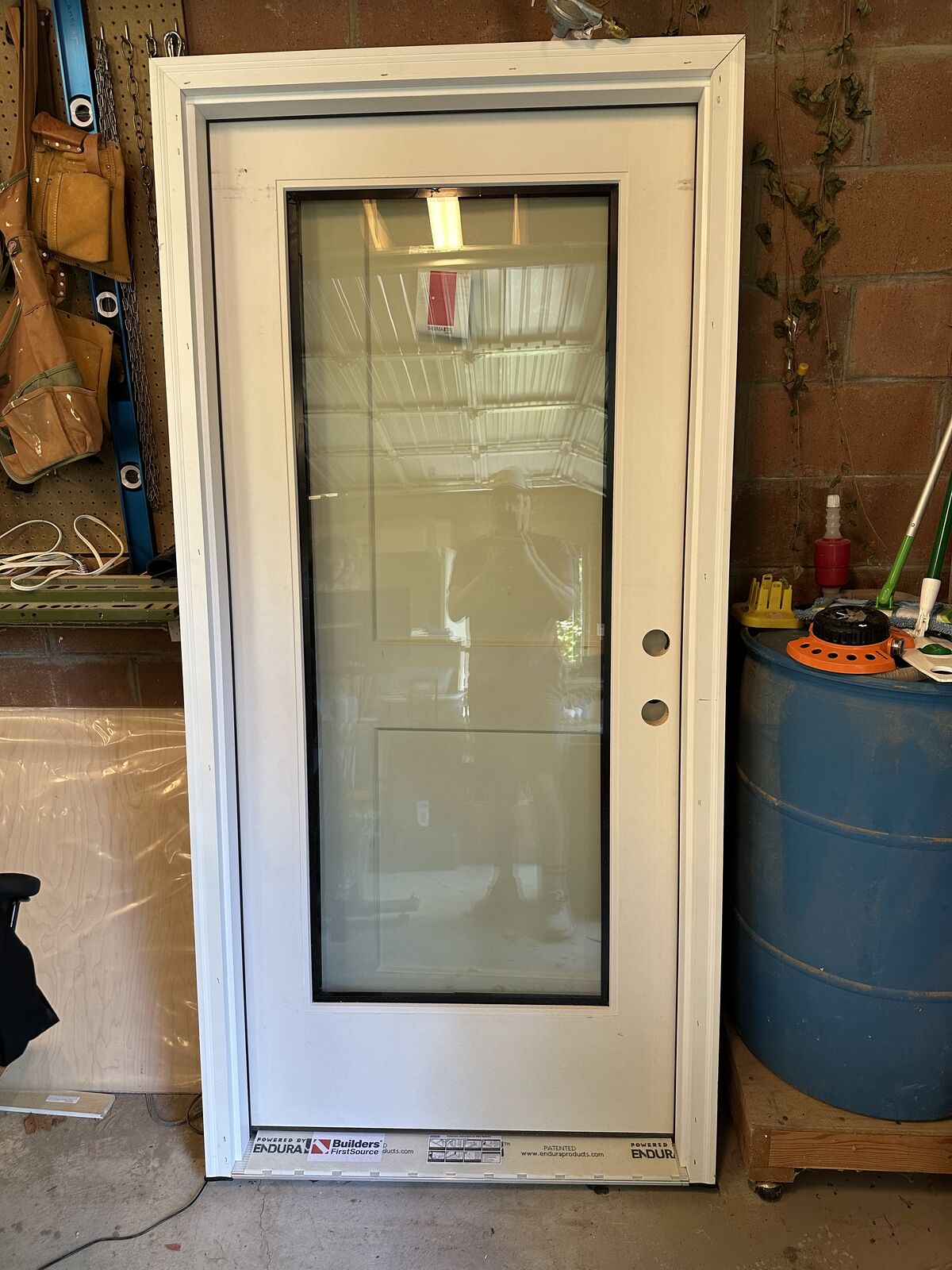 New exterior glass panel door