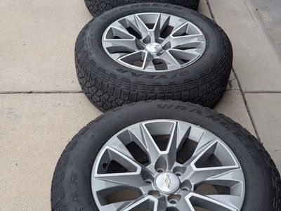 Set of 4 Chevrolet Silverado High Country OEM Wheels with Goodyear Wrangler Tires
