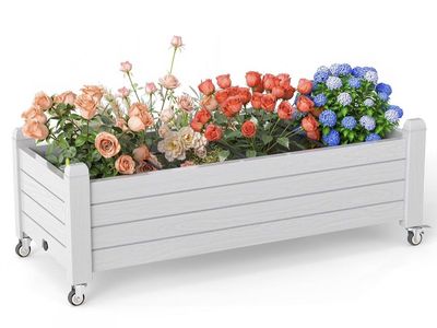 New Resin Garden Planter Box on Wheels