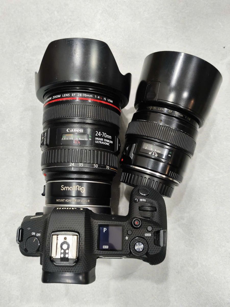 Canon R, generic adapter, ef lenses :