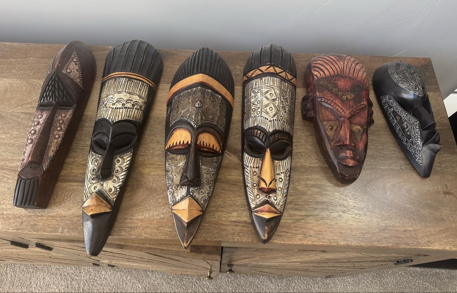 Tribal wood Mask collection.