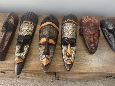 Tribal wood Mask collection.
