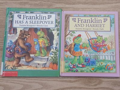 Franklin Children's Books: "Franklin Has a Sleepover" & "Franklin and Harriet" by Bourgeois & Clark