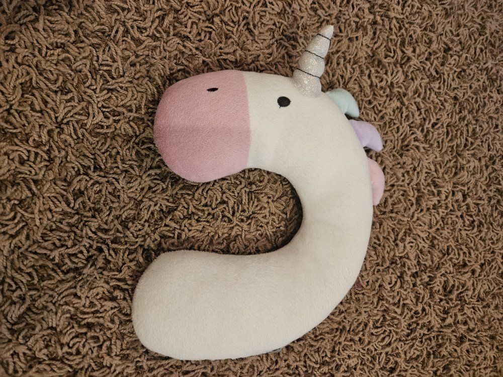 Unicorn Neck Pillow - Soft, Colorful Travel Pillow