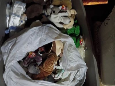 Large Lot of Vintage TY Beanie Babies & Plush Toys - Assorted Animals & Characters