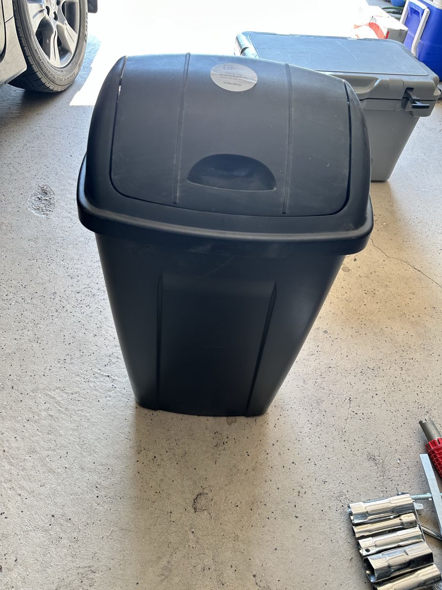 Black Trash Can