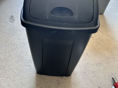 Black Trash Can