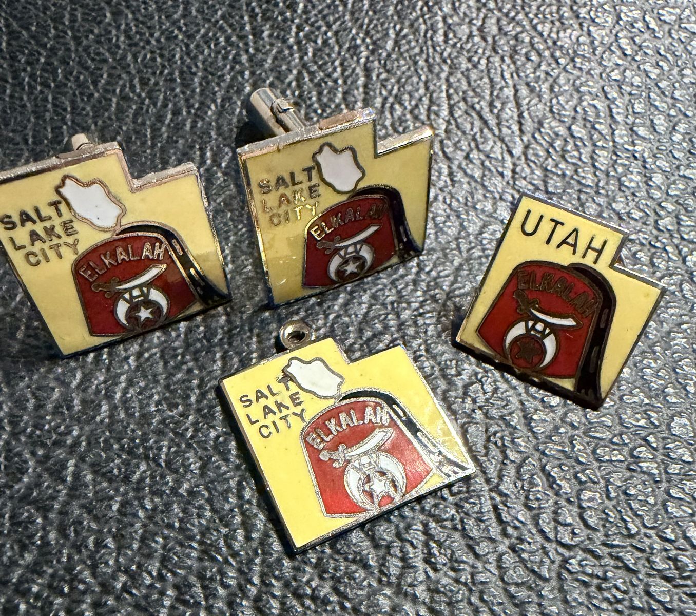 Vintage set of Utah El Kalah Shriners Jewelry