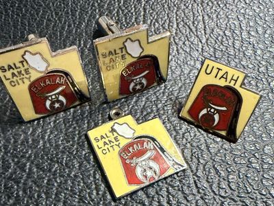Vintage set of Utah El Kalah Shriners Jewelry