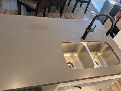 Kitchen Island Countertop, Double Sink,