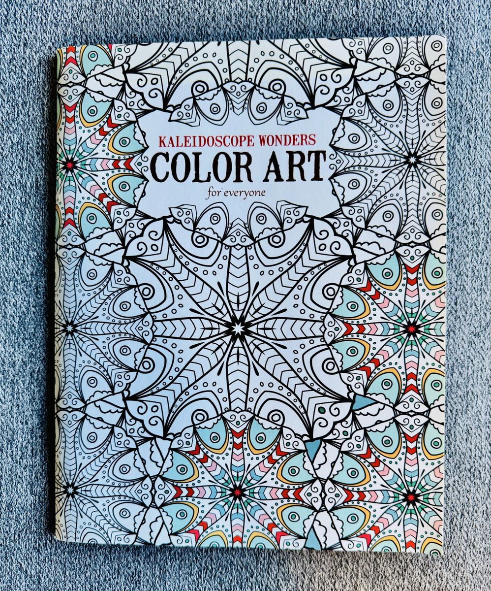 The "Kaleidoscope Wonders" NEW adult coloring book from Leisure Arts, featuring 24 designs