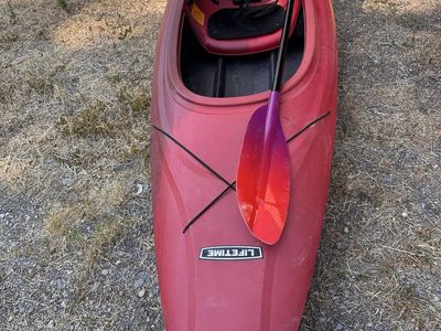 2 Lifetime Kayaks with Paddles - Ready for the Water