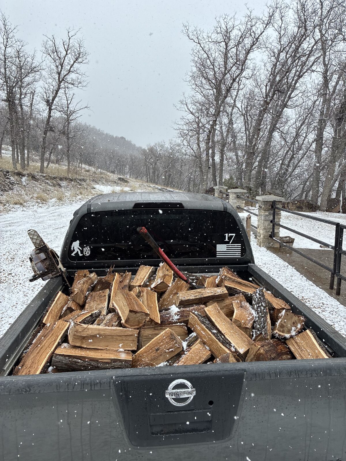 Seasoned oak and pecan and apricot for piazza