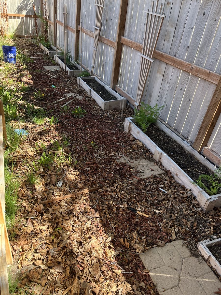 ISO garden soil and bricks and pots or buckets