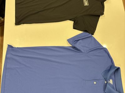 Men's Polo Shirts Bundle - Lands' End Blue (Medium Tall) & OGIO Black (Medium)