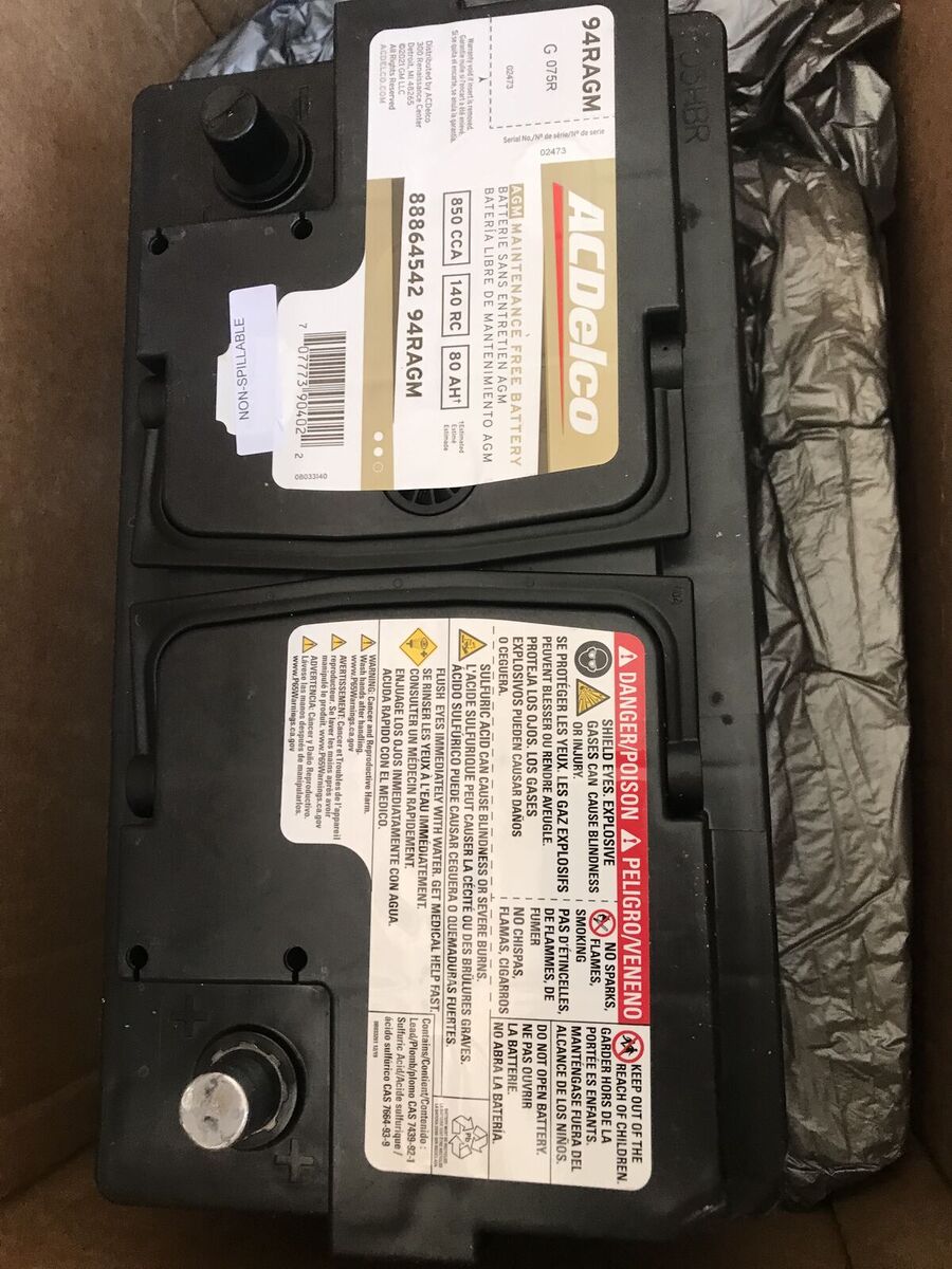 NEW ACDelco Gold 94RAGM (88864542) 36 Month Warranty AGM BCI Group 94R Battery