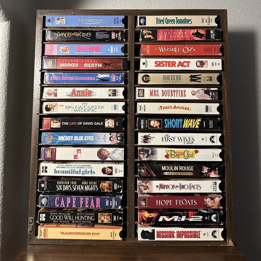 VHS Tape Storage Tower - Holds 30 Tapes