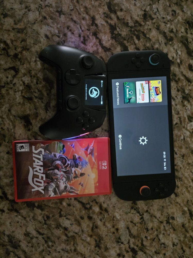 Nintendo Switch 2 with Black Controller and StarFox Game