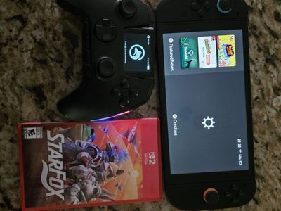 Nintendo Switch 2 with Black Controller and StarFox Game