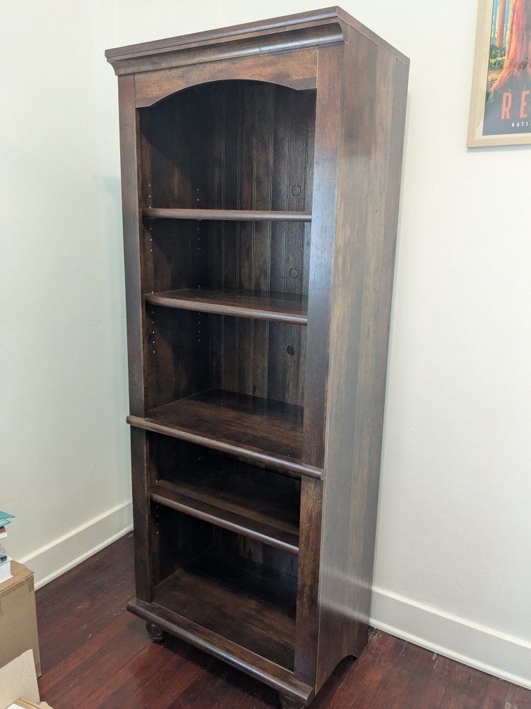 Dark Brown Wooden Bookshelf