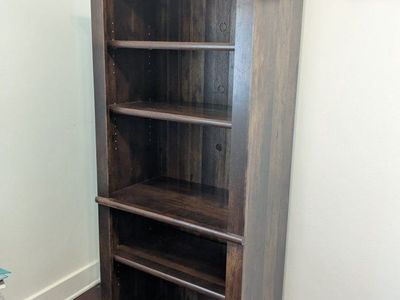 Dark Brown Wooden Bookshelf