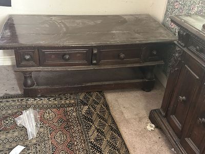 Antique Dark Wood Sideboard with Drawers - Sotheby's Appraised Estate Furniture