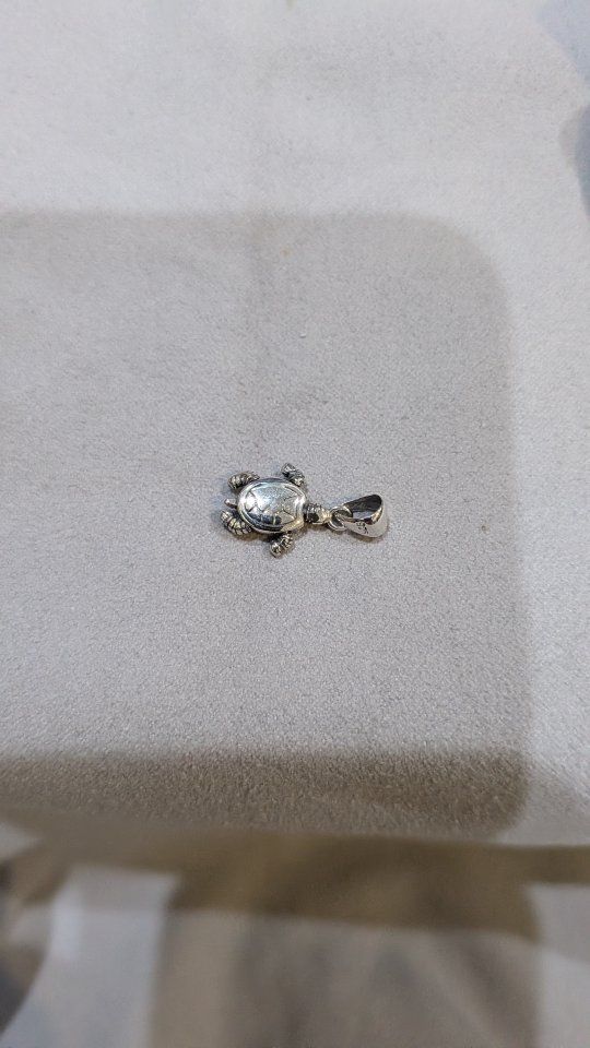 Silver Turtle Pendant Charm
