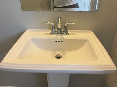 Bathroom Pedestal Vanity with faucet